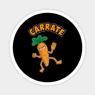 Cute & Funny Carrate Karate Training Carrot Pun Magnet